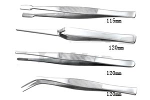 stainless steel tweezer 4pcs set