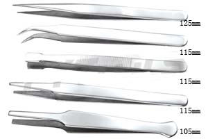 stainless steel tweezers 5pcs set
