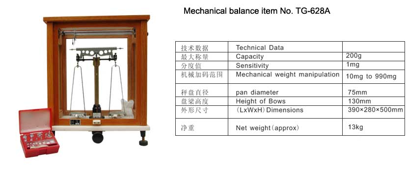mechanical analytic balance TG-628A, TG-928A