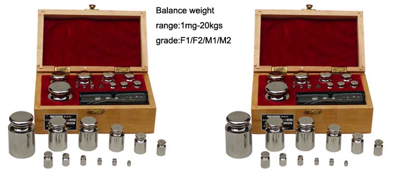 Balance weight, 1mg to 20kgs