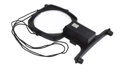 necklace magnifier, illuminated