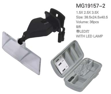 clip-on magnifier with LED light