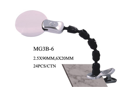 LED magnifier with clamp