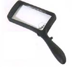 handheld magnifier, bifocal, rectangle lens, 100x50mm, LED light