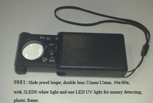 Slide LED jewel loupe