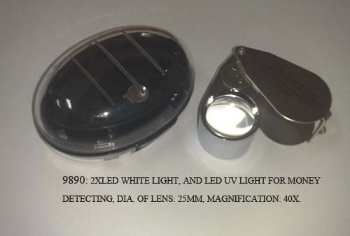 Metal frame LED jewel loupe