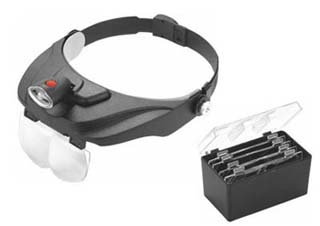 super brightness LED light headband magnifier