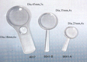 Acrlic magnifier 45mm/18mm, 3x/6x